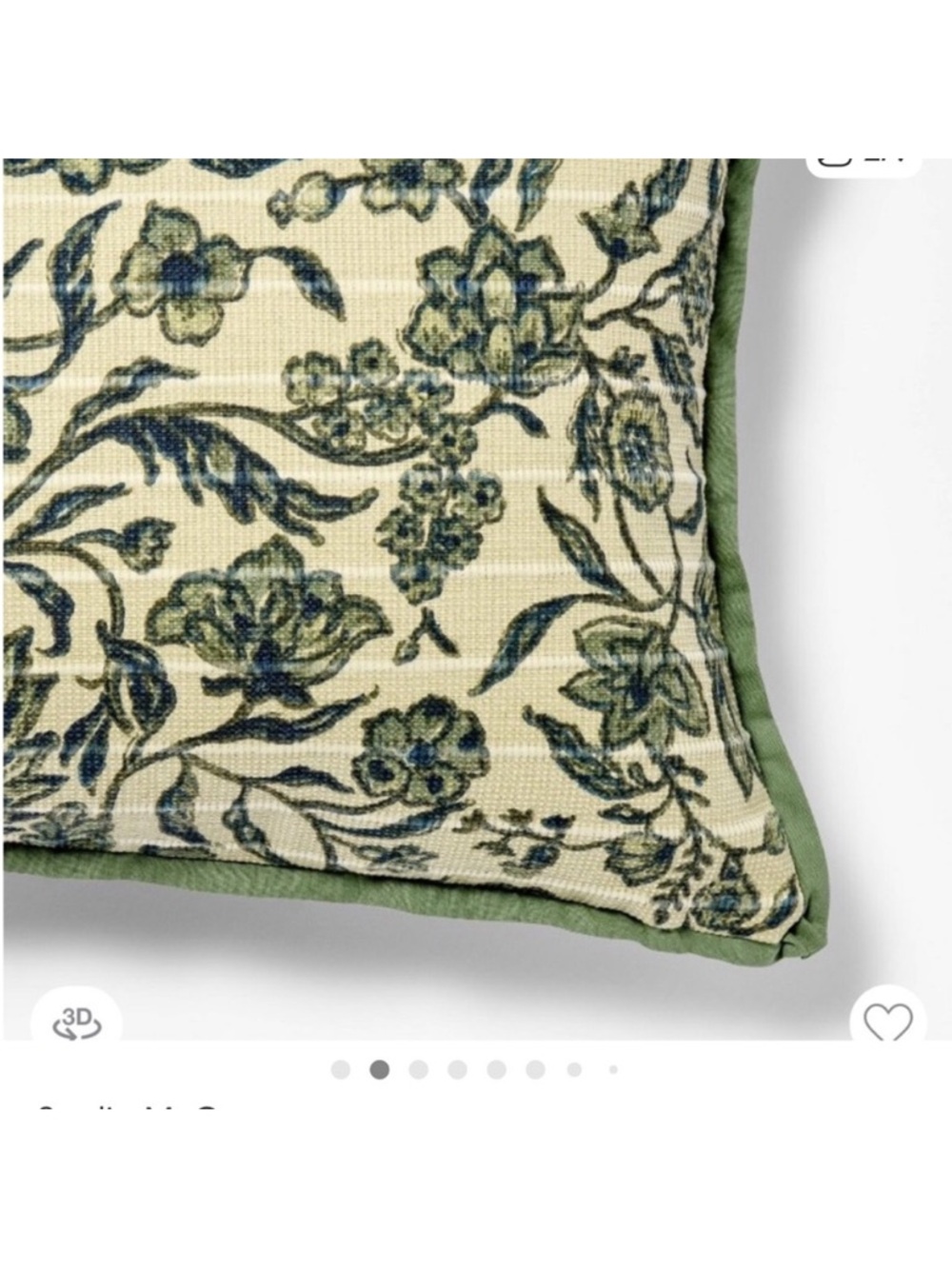 Studio McGee Jacobean Botanical Floral Accent Pillow 14” x 24” - Picture 2 of 9